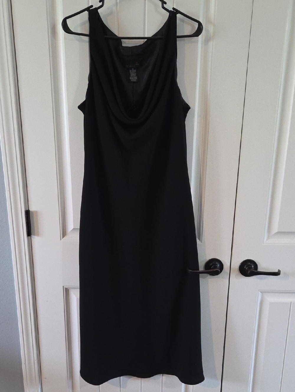 Scarlett Black Cowl Neck Midi Dress